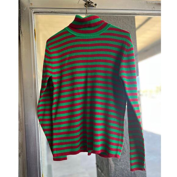 Belle pointe Tops - Vintage 90’s Christmas striped thermal size XL